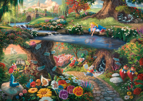 Alice in Wonderland door Thomas Kinkade, puzzel van 1000 stukjes