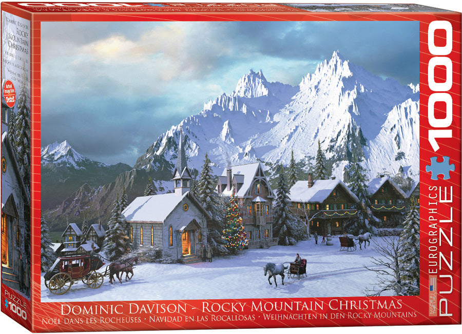 Rocky Mountain Christmas door Dominic Davison, puzzel van 1000 stukjes