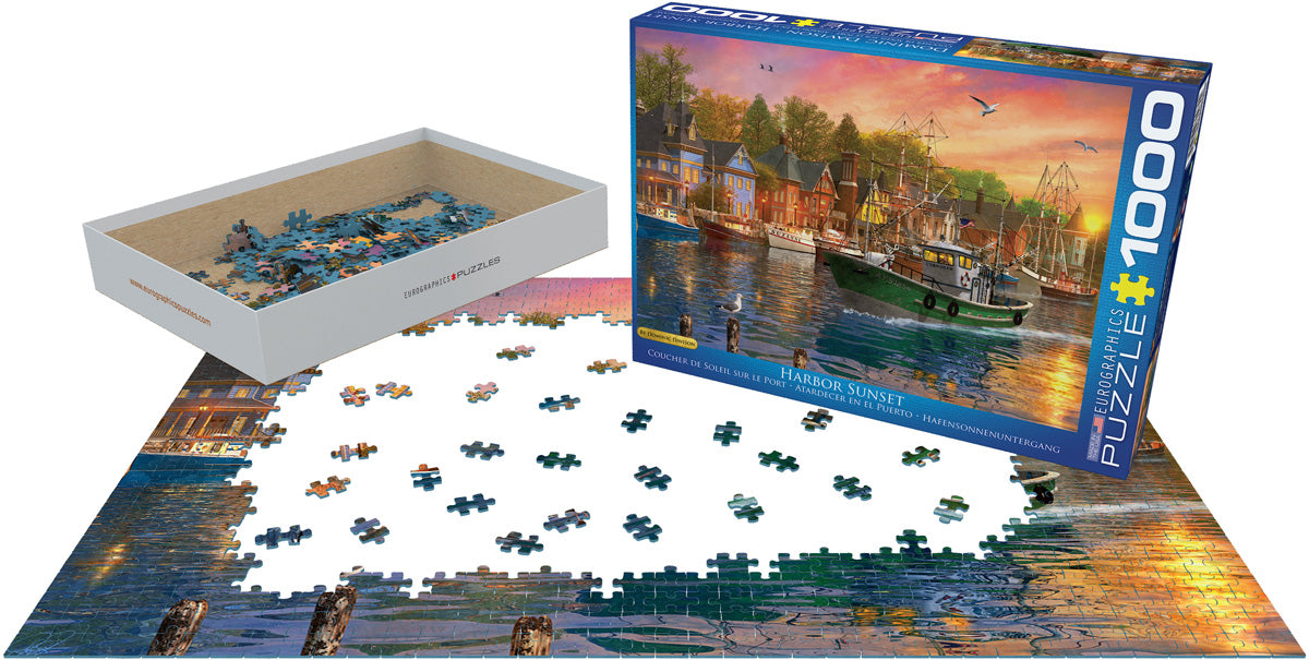 Harbor Sunset by Dominic Davison, 1000 Piece puzzle