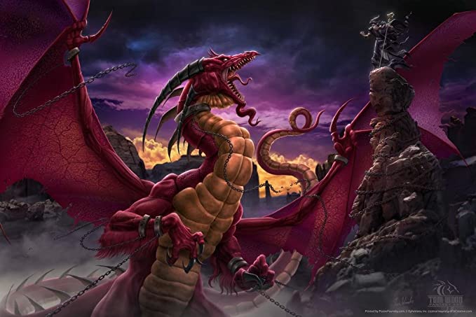 Red Dragon Unleashed door Tom Wood, fleecedeken