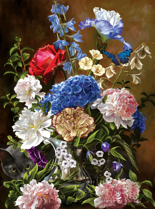 Bouquet in Blue by Nene Thomas, 1000 Piece Puzzle