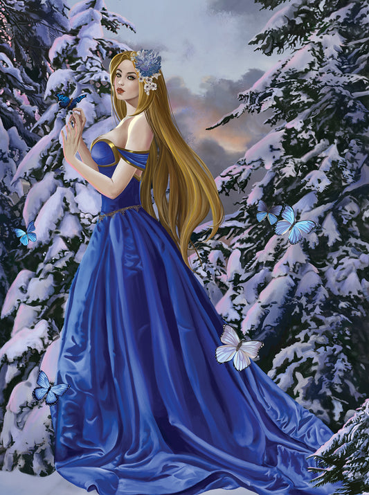 Blauwe jurk van Nene Thomas, puzzel van 1000 stukjes