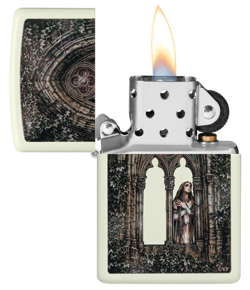 Zippo Lighter: Holy Women af ​​Victoria Frances, Glow in the Dark