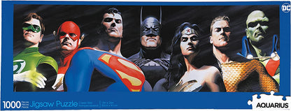 DC Justice League, 1000 Piece Panoramic Puzzle