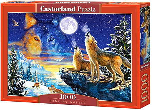 Huilende wolf van Adrian Chesterman, puzzel van 1000 stukjes