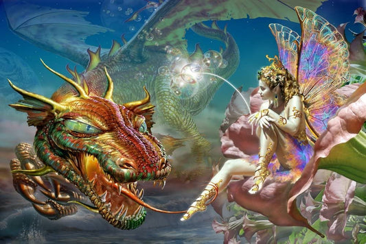 The Dragon and the Fairy by Adrian Chesterman, 500 Piece Plastic Puzzle