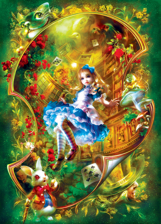 Klassiske eventyr Alice i Eventyrland af Shu, 1000 brikker puslespil