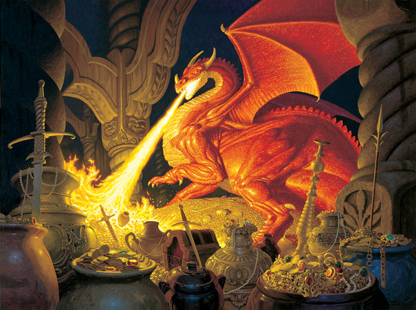 Smaug Dragon van Greg &amp; Tim Hildebrandt, puzzel van 1000 stukjes