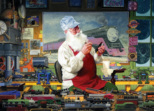 Santa's Hobby door Tom Newsom, puzzel van 1000 stukjes