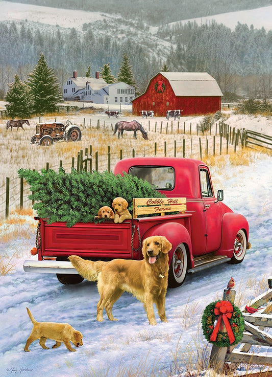 Kerstmis op de boerderij door Greg Gindano, puzzel van 1000 stukjes