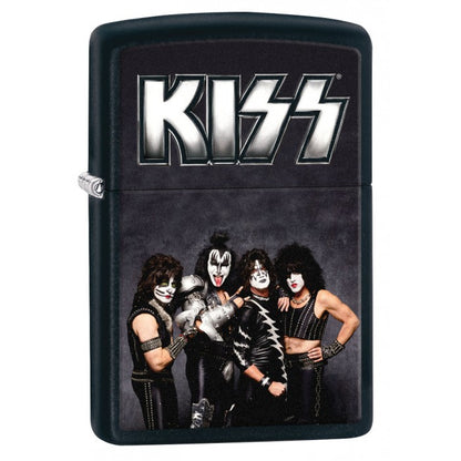 Zippo Lighter: KISS Logo - Black Matte