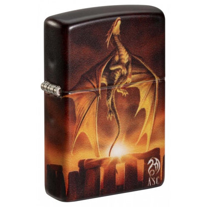 Zippo Lighter: Anne Stokes Dragon at Stonehenge