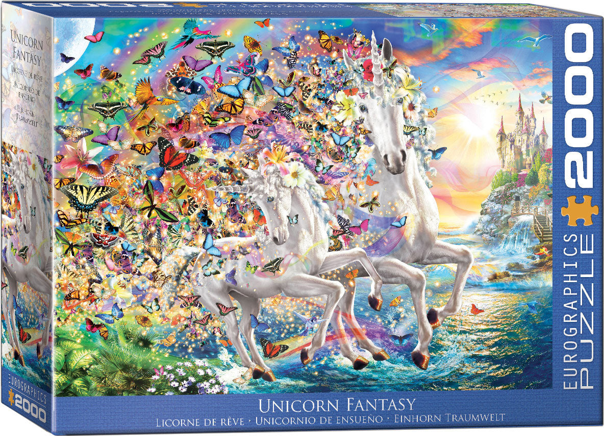 Unicorn Fantasy af Adrian Chesterman, 2000 Piece Puzzle