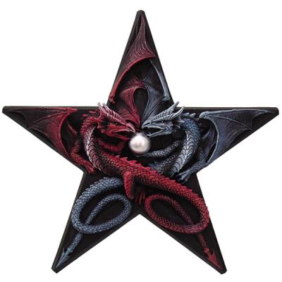 Dragon Pentagram by Anne Stokes, Wall Plaque