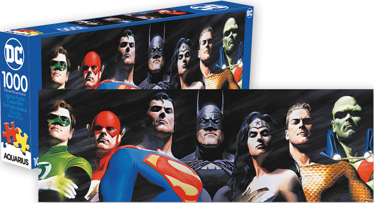 DC Justice League, 1000 Piece Panoramic Puzzle