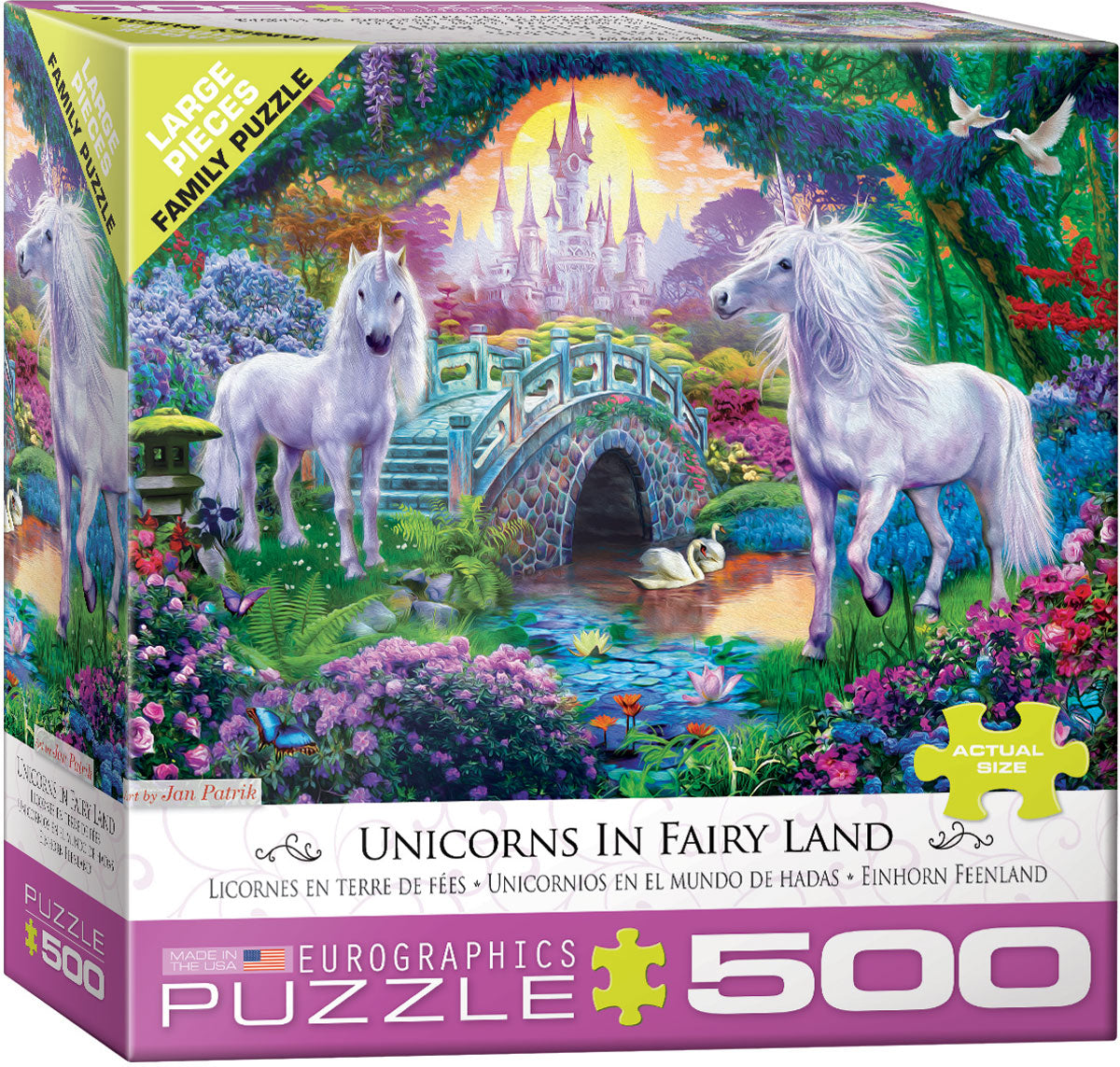 Unicorns In Fairy Land af Jan Patrik, 500 brikker puslespil