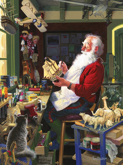 Santa's Workbench by Tom Newsom, 500 Piece Puzzle