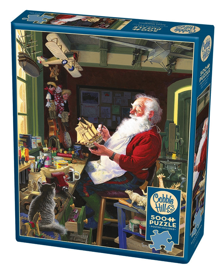 Santa's Workbench af Tom Newsom, 500 brikker puslespil