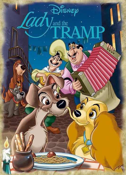 Lady and the Tramp af Disney, 1000 brikker puslespil
