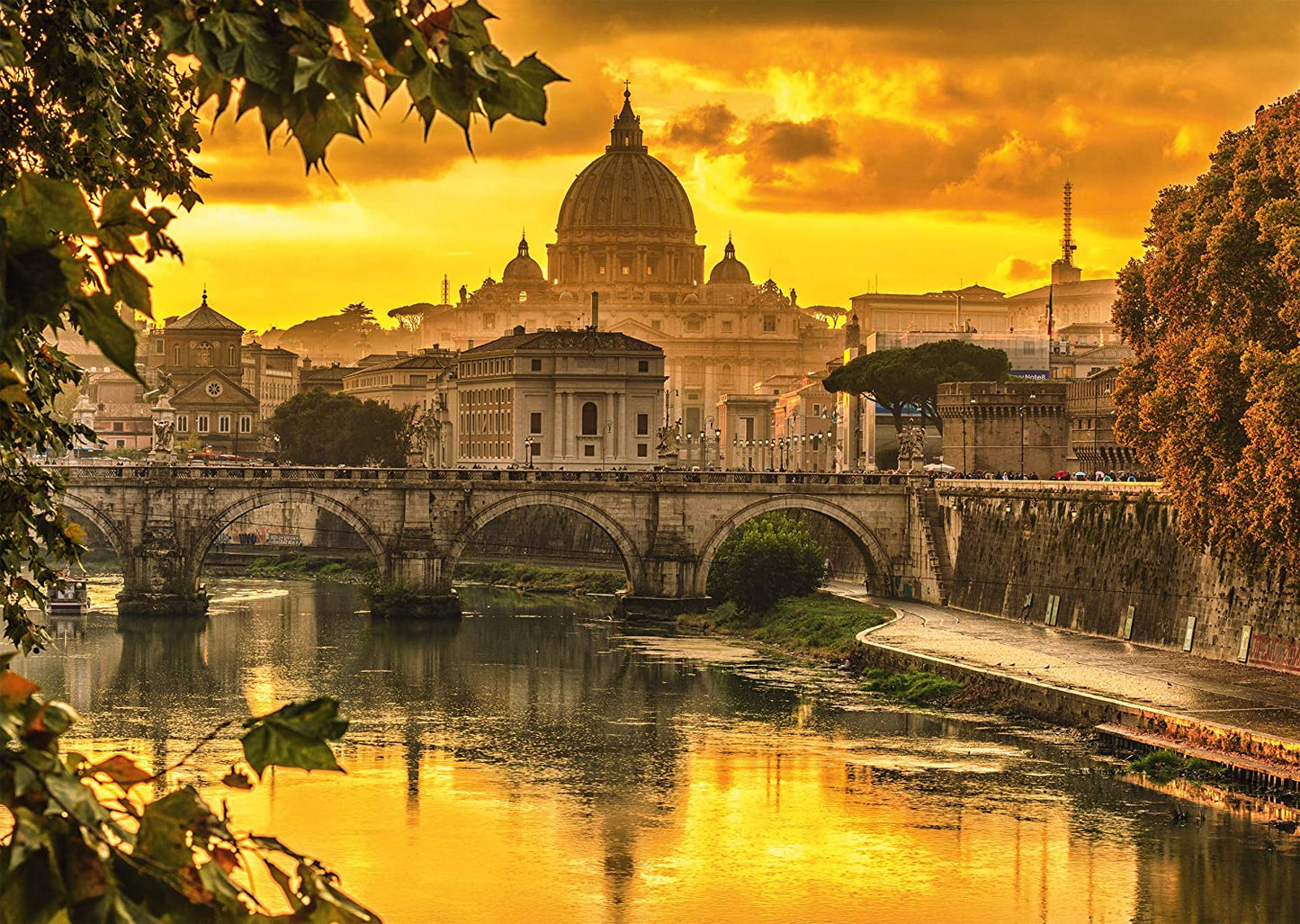 Gouden licht boven Rome door Schmidt, puzzel van 1000 stukjes