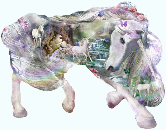Fantasy Unicorn af Alixandra Mullins, 1000 brikker puslespil