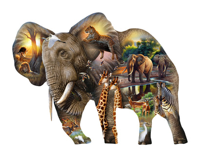 Elephant Habitat by Cynthie Fisher, 1000 Piece Puzzle