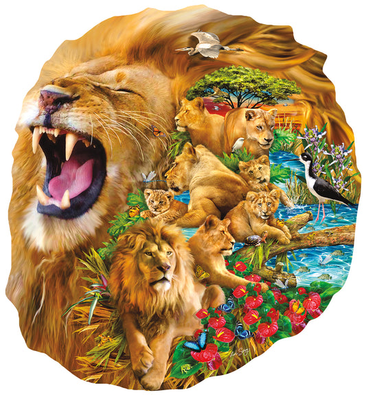 Leeuwenfamilie door Lori Schory, puzzel van 600 stukjes