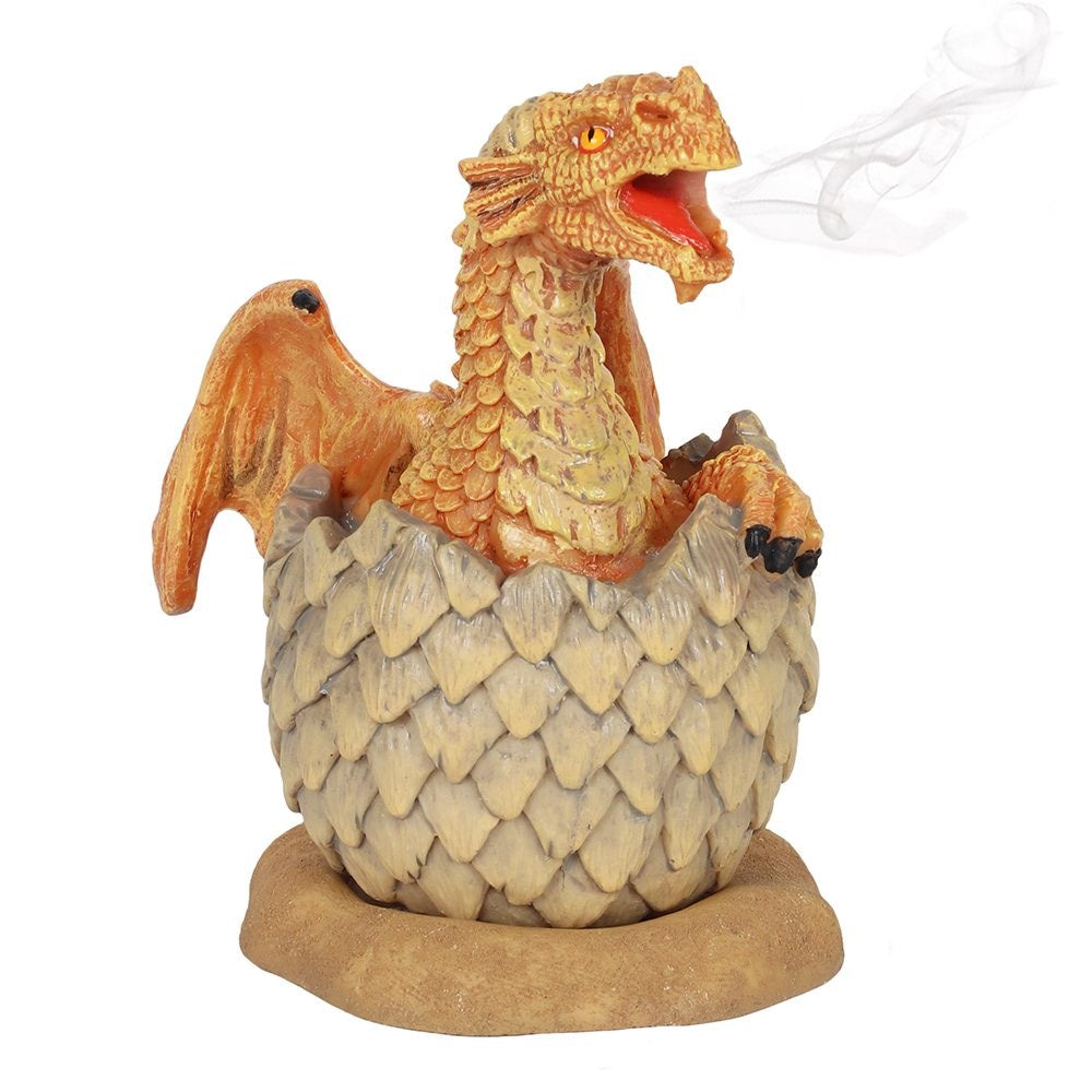 Yellow Hatching Dragon by Anne Stokes, Cone Incense Burner