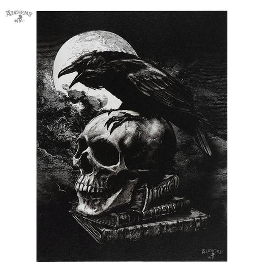 Poe's Raven af ​​Alchemy Gothic, lærredstryk