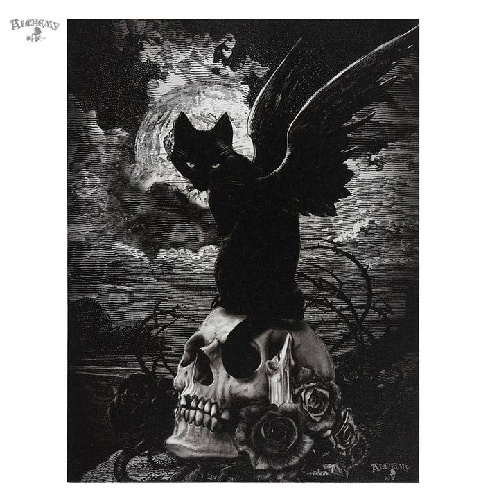 Nine lives of Poe by Alchemy Gothic, Canvas Print