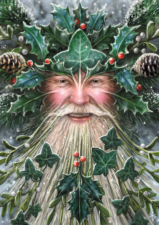 Spirit of Yule by Anne Stokes, Greeting Card