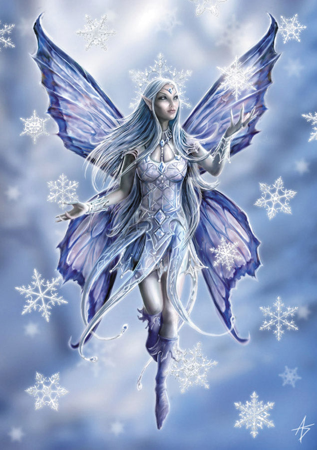 Snowflake Fairy by Anne Stokes, Greeting Card