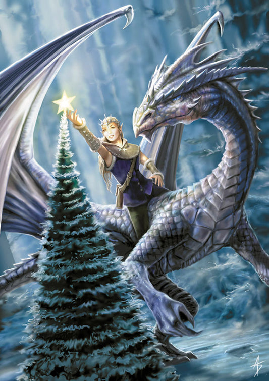 Winter Fantasy by Anne Stokes, Greeting Card