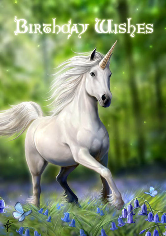 Unicorn by Anne Stokes, Greeting Card