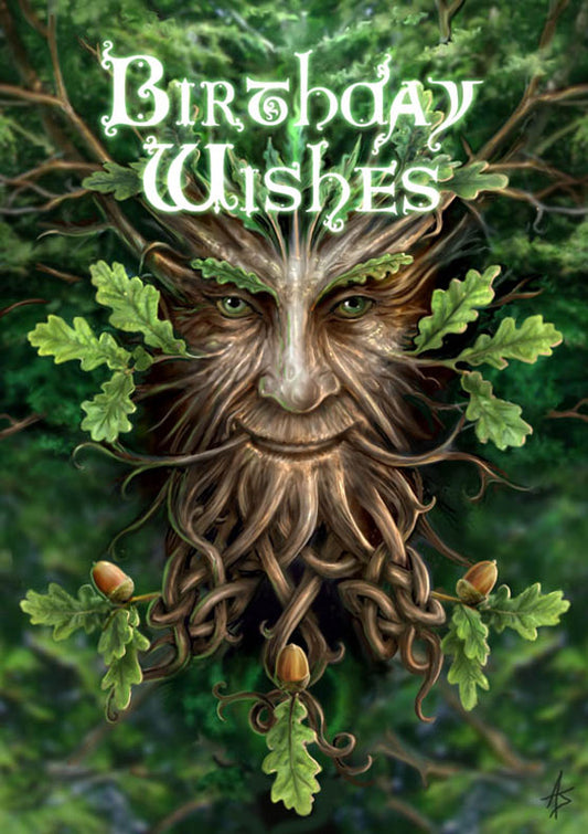 Oak King by Anne Stokes, Greeting Card