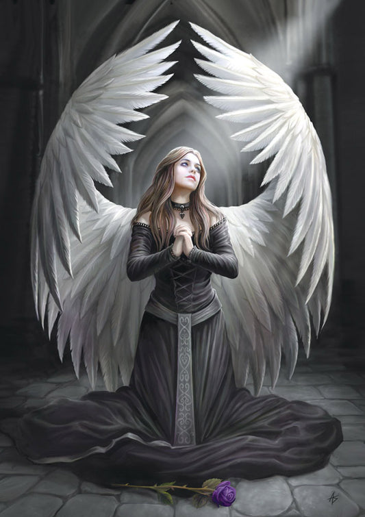 Prayer for the Fallen by Anne Stokes, Greeting Card