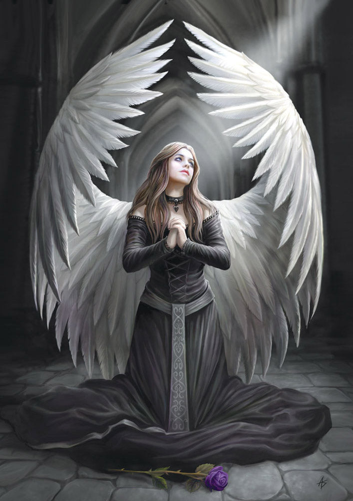 Prayer for the Fallen by Anne Stokes, Greeting Card