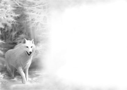 Aura Wolf by Anne Stokes, Greeting Card