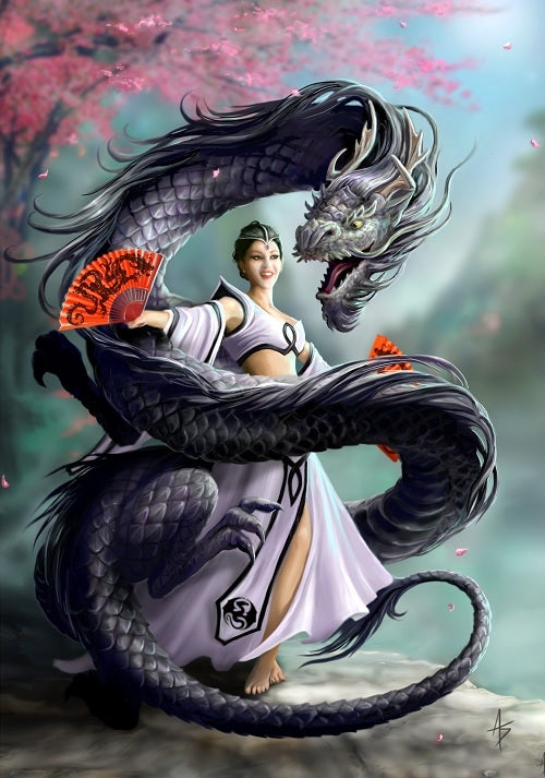 Dragon Dancer by Anne Stokes, Fleece Blanket