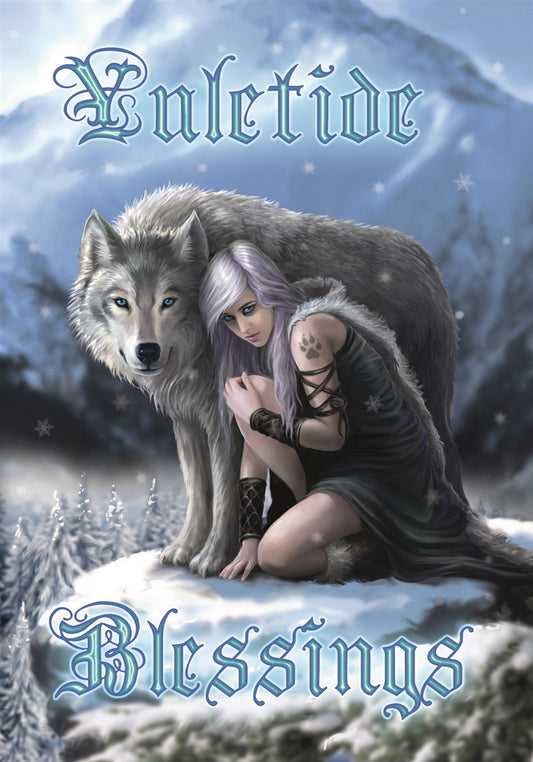Winter Protector by Anne Stokes, Greeting Card