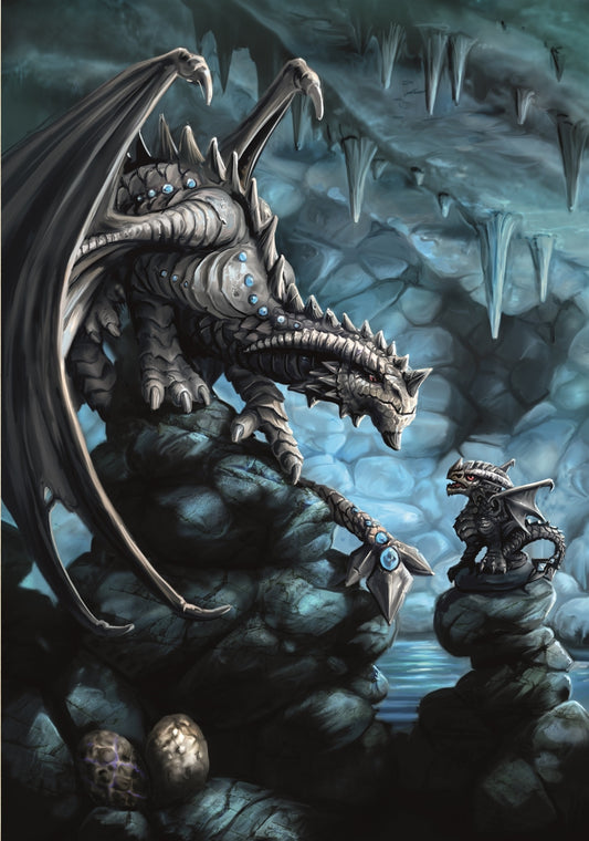 Rock Dragon ( Draca Petra) by Anne Stokes, Greeting Card