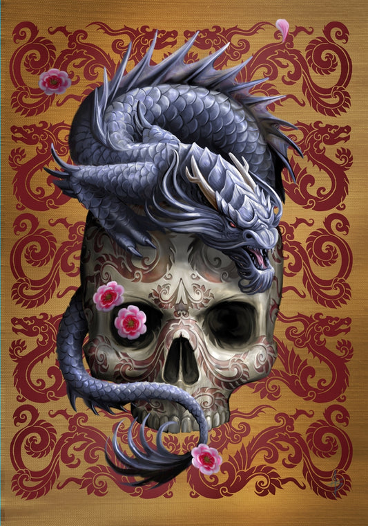 Oriental Dragon af Anne Stokes, lykønskningskort