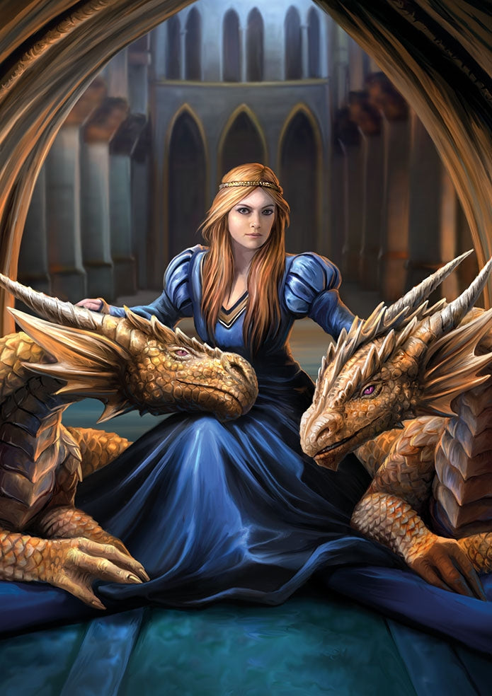 Fierce Loyalty by Anne Stokes, Greeting Card