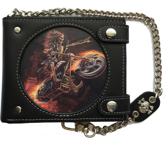 Hell Rider by Anne Stokes - 3D Lenticular Bi-Fold Faux Leather Wallet