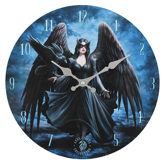 Raven by Anne Stokes, Wall Clock