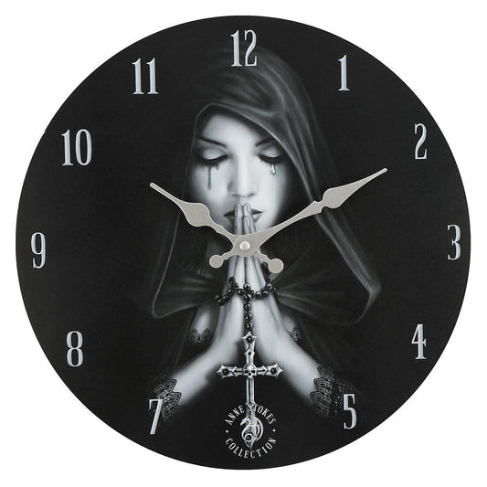 Gothic Prayer by Anne Stokes, Wall Clock
