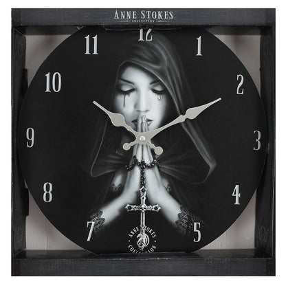 Gothic Prayer by Anne Stokes, Wall Clock