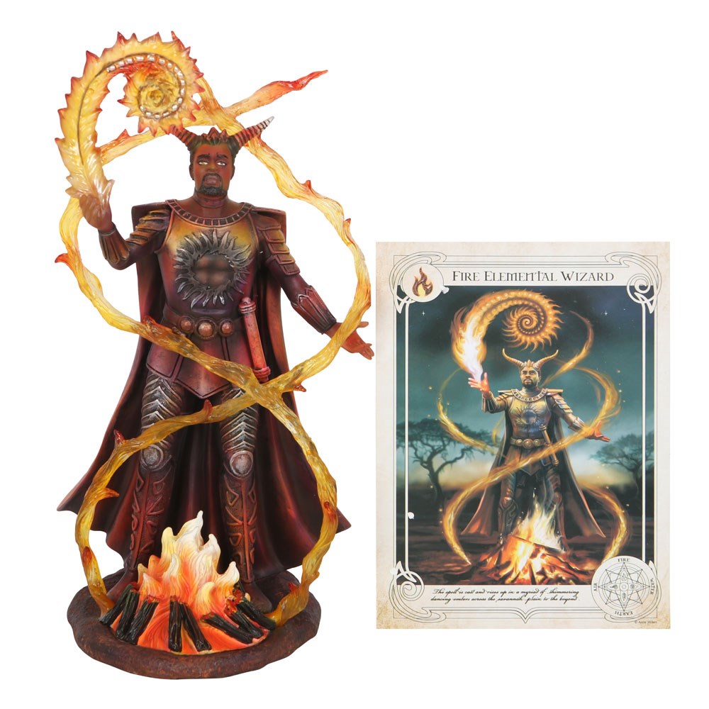 Fire Elemental Wizard by Anne Stokes, Figurine