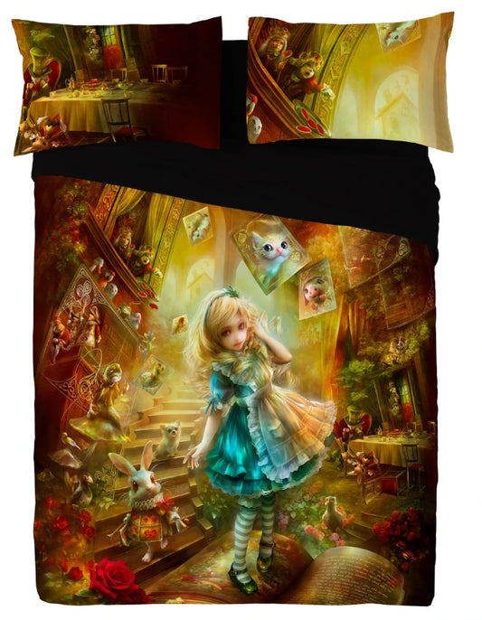 Alice in Wonderland van Shu, dekbedovertrekset