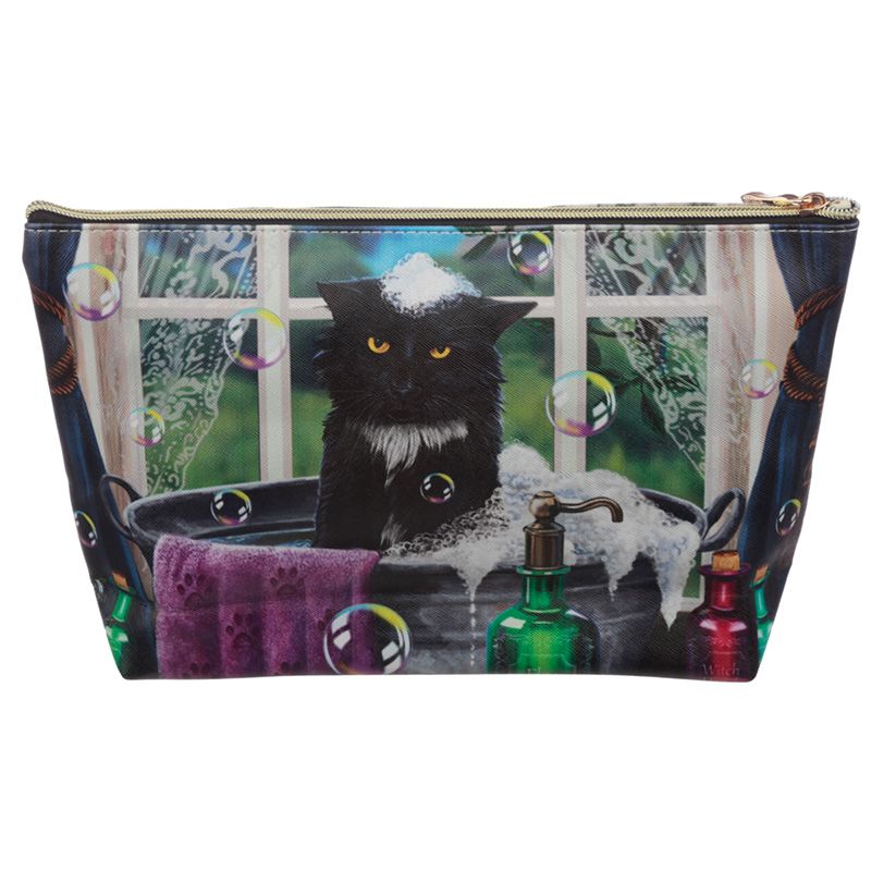 Lisa Parker Bath Time Cat Large PVC Makeup/Wash Bag